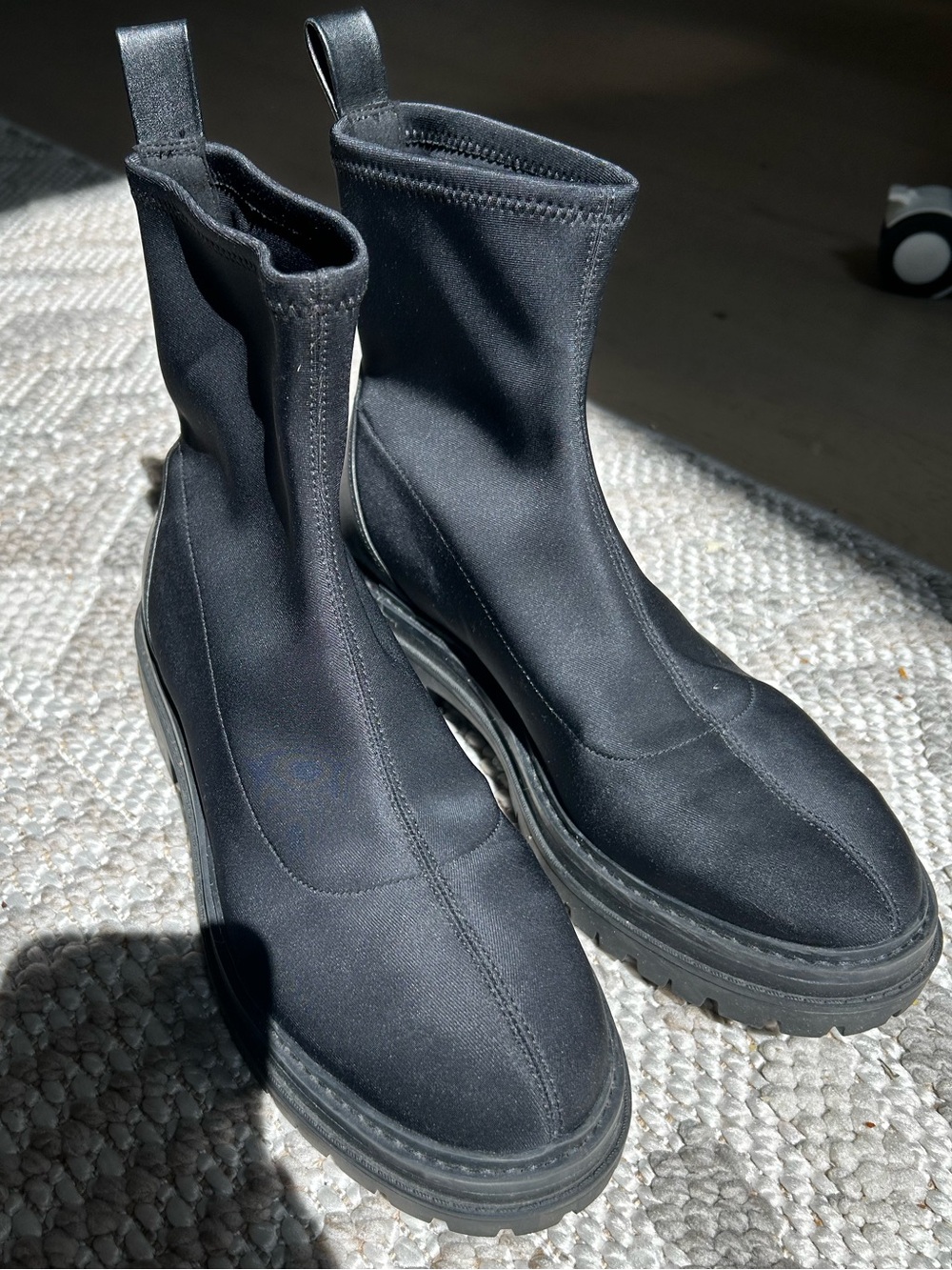Michael Kors Black Stretch Sock Chelsea Boots